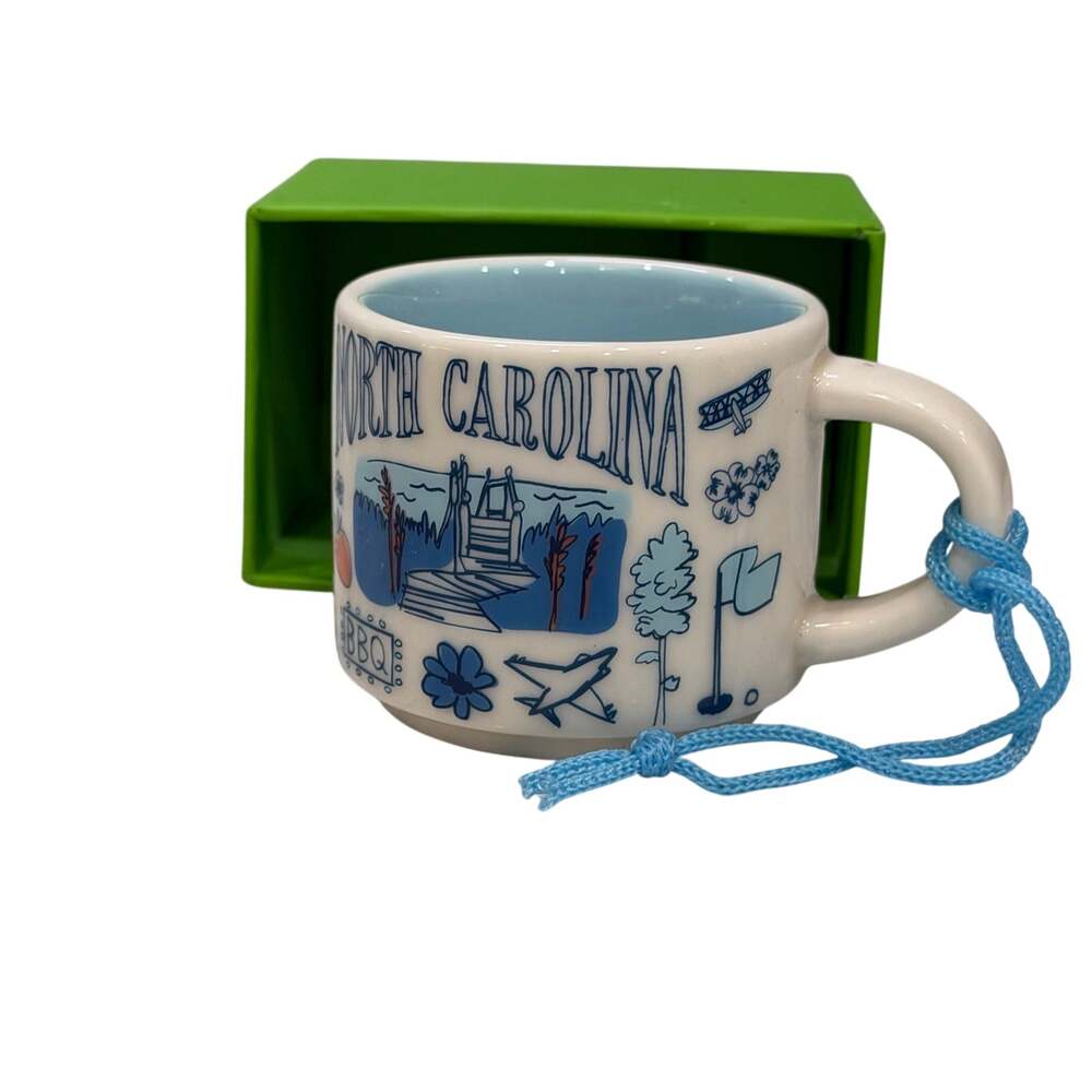 Starbucks Been There Series North Carolina Ornament Mug 2 oz Demitasse Mini Box